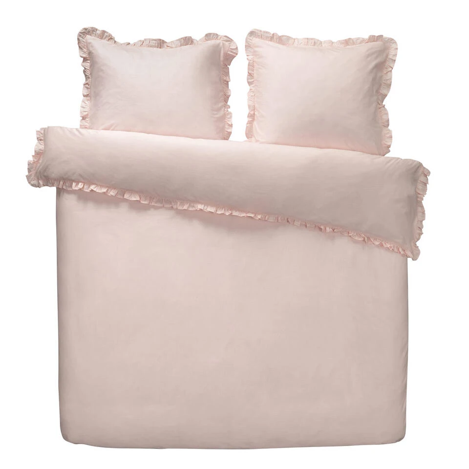 Royal Dekbedovertrek Cato Effen - Roze - 240x200/220 Cm 3 Royal Dekbedovertrek Cato Effen - Roze - 240x200/220 Cm