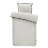 Dindi Home Dekbedovertrek Fleeky Fringes Effen - Wit - 140x200/220 Cm -Kwaliteit Geselecteerde Dekbedovertrekkenwinkel 31106100