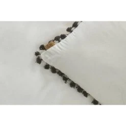 Dindi Home Dekbedovertrek Fleeky Fringes Effen - Wit - 140x200/220 Cm -Kwaliteit Geselecteerde Dekbedovertrekkenwinkel 31106100 9000