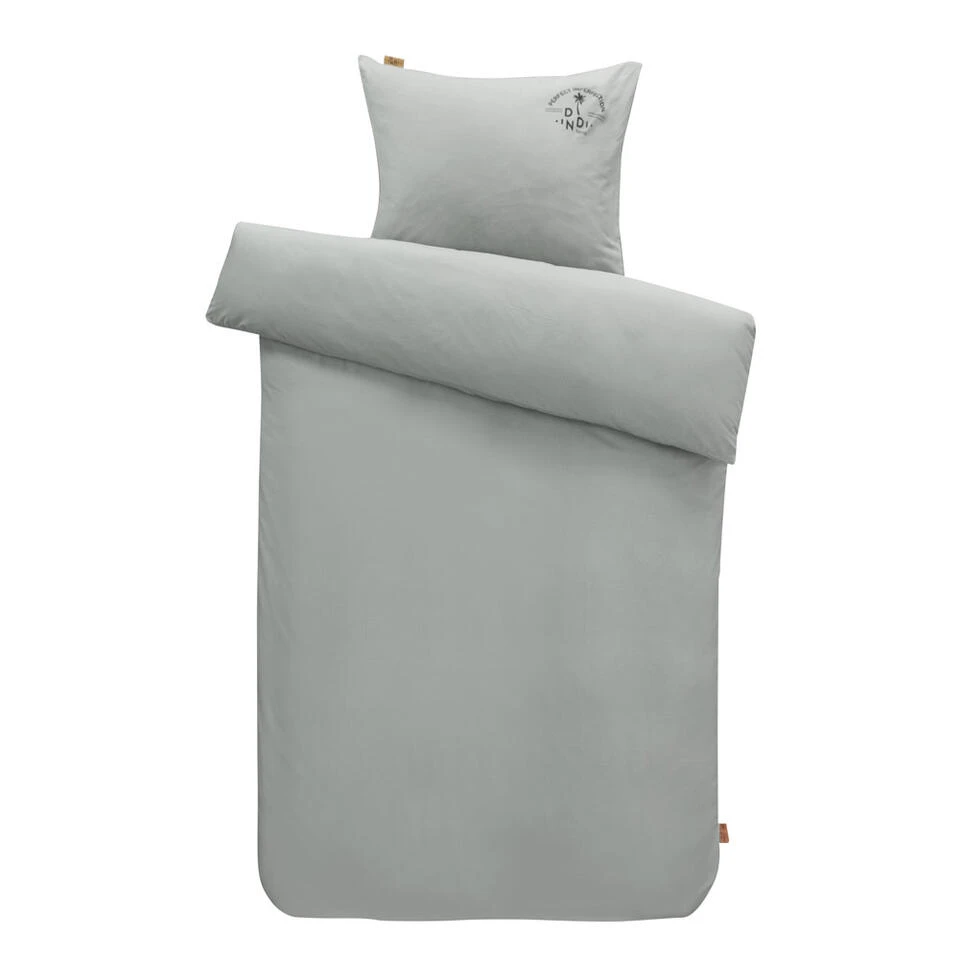 Dindi Home Dekbedovertrek Plain Beauty Effen - Groen - 140x200/220 Cm 3 Dindi Home Dekbedovertrek Plain Beauty Effen - Groen - 140x200/220 Cm