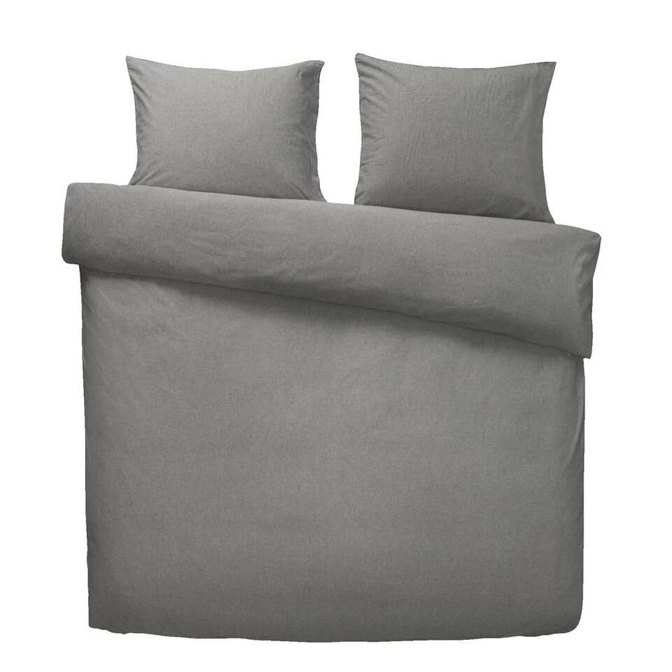 Royal Dekbedovertrek Weston Effen - Antraciet - 240x200/220 Cm 3 Royal Dekbedovertrek Weston Effen - Antraciet - 240x200/220 Cm