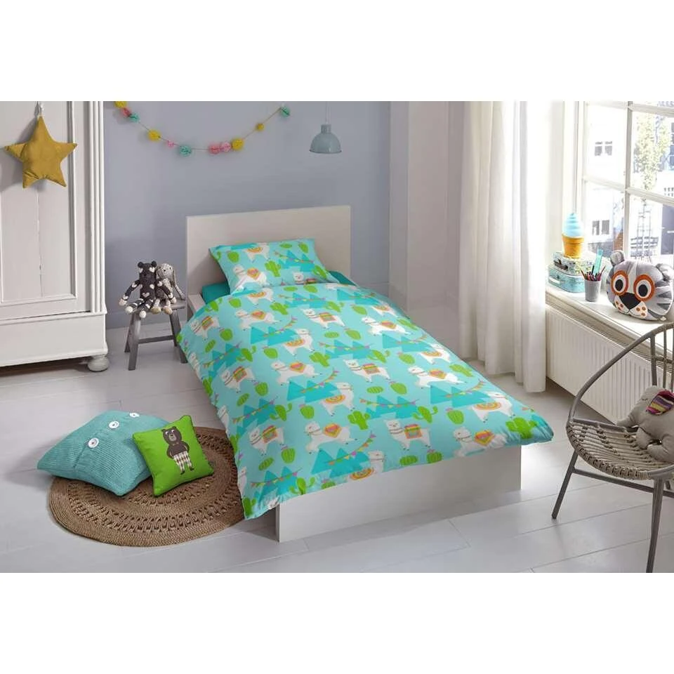 Good Morning Kinderdekbedovertrek Lara - Blauw - 140x200/220 Cm 3 Good Morning Kinderdekbedovertrek Lara - Blauw - 140x200/220 Cm