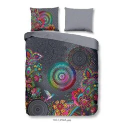 Hip Dekbedovertrek Flanel Iniga - Grijs - 200x200/220 Cm